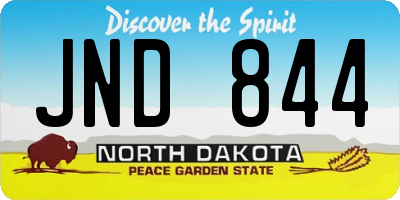 ND license plate JND844