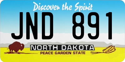 ND license plate JND891