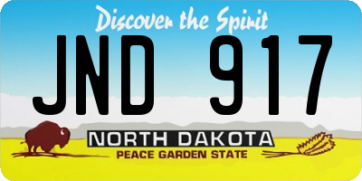 ND license plate JND917