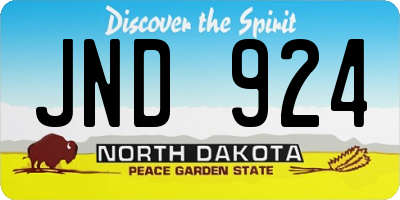 ND license plate JND924