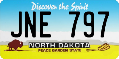 ND license plate JNE797