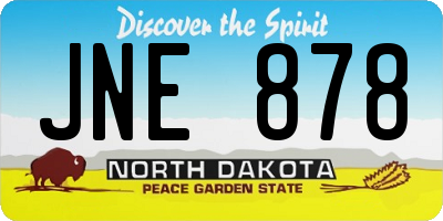 ND license plate JNE878