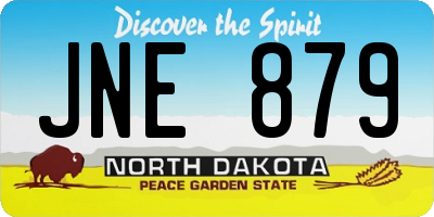 ND license plate JNE879