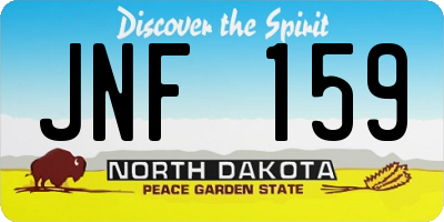 ND license plate JNF159