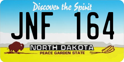 ND license plate JNF164