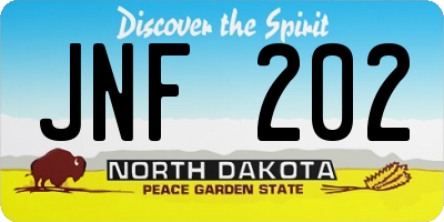 ND license plate JNF202