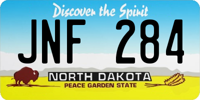 ND license plate JNF284