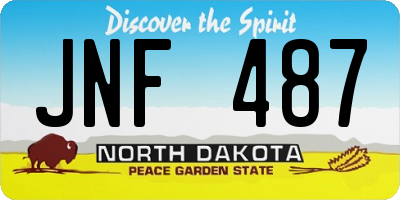 ND license plate JNF487