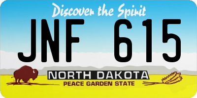 ND license plate JNF615