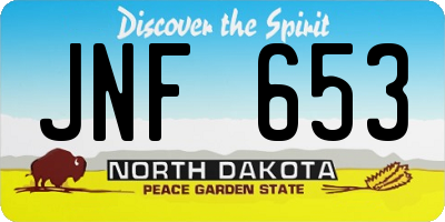 ND license plate JNF653