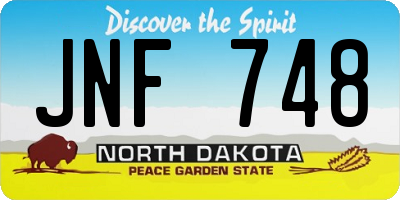 ND license plate JNF748