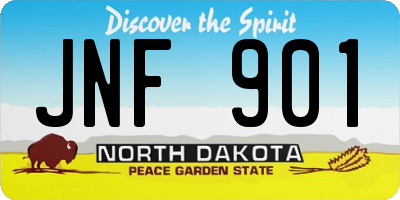 ND license plate JNF901