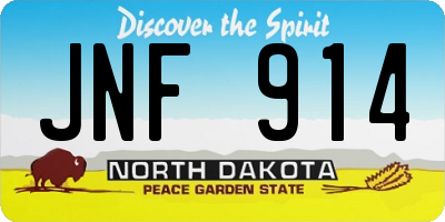 ND license plate JNF914