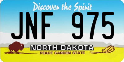 ND license plate JNF975