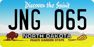 ND license plate JNG065