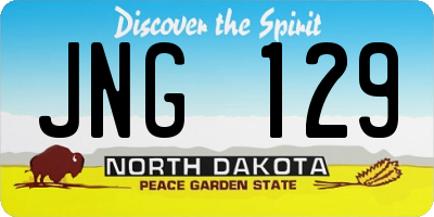 ND license plate JNG129