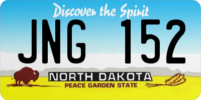 ND license plate JNG152