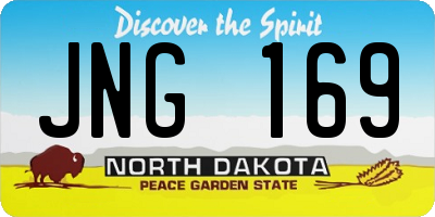 ND license plate JNG169