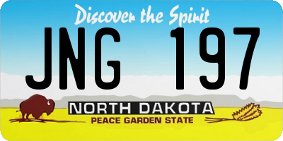 ND license plate JNG197