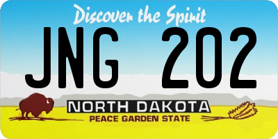 ND license plate JNG202