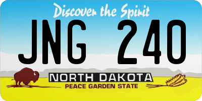 ND license plate JNG240