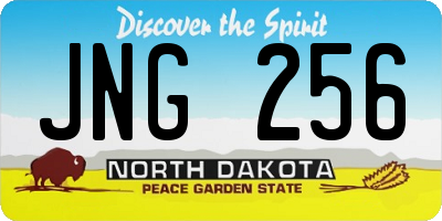 ND license plate JNG256