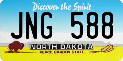 ND license plate JNG588