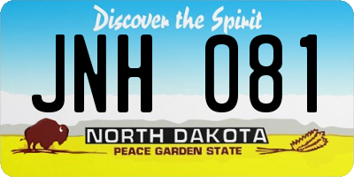 ND license plate JNH081