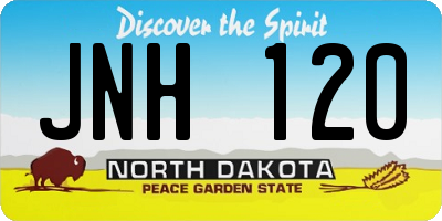 ND license plate JNH120