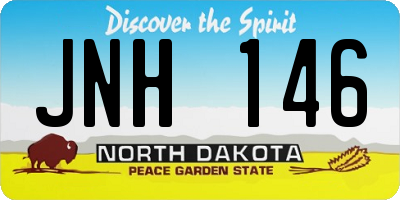 ND license plate JNH146