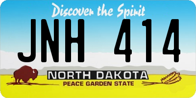 ND license plate JNH414