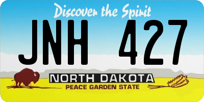 ND license plate JNH427