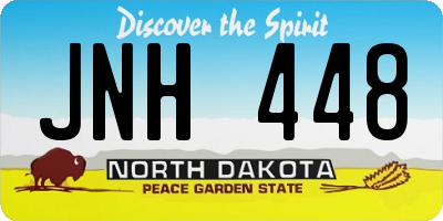 ND license plate JNH448