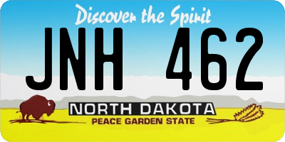 ND license plate JNH462