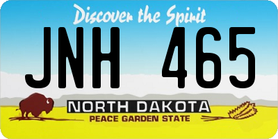 ND license plate JNH465