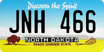 ND license plate JNH466