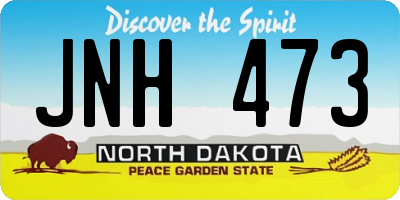 ND license plate JNH473