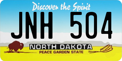 ND license plate JNH504