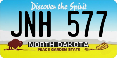 ND license plate JNH577