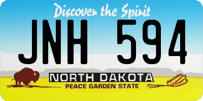 ND license plate JNH594