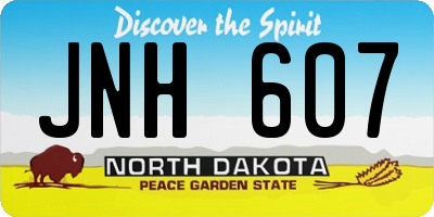 ND license plate JNH607