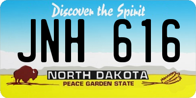 ND license plate JNH616