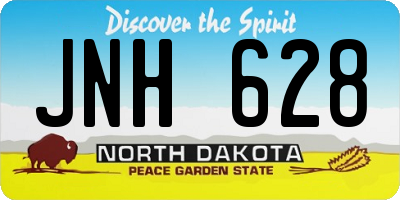 ND license plate JNH628