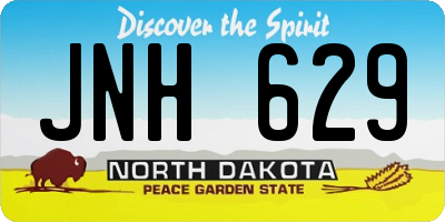 ND license plate JNH629