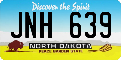 ND license plate JNH639