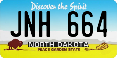 ND license plate JNH664