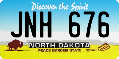 ND license plate JNH676