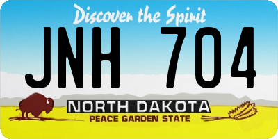 ND license plate JNH704