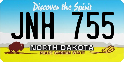 ND license plate JNH755