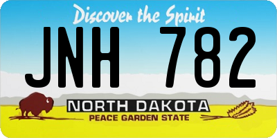 ND license plate JNH782